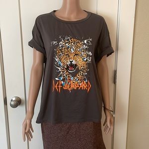 Def Leopard concert Tee - customizable to cut and make into a sexy top.